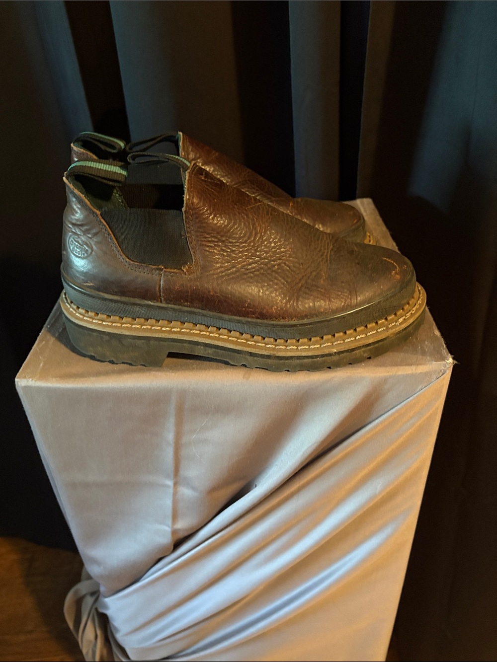 gentle souls Dark Brown Pebbled Leather Slip-On Loafers